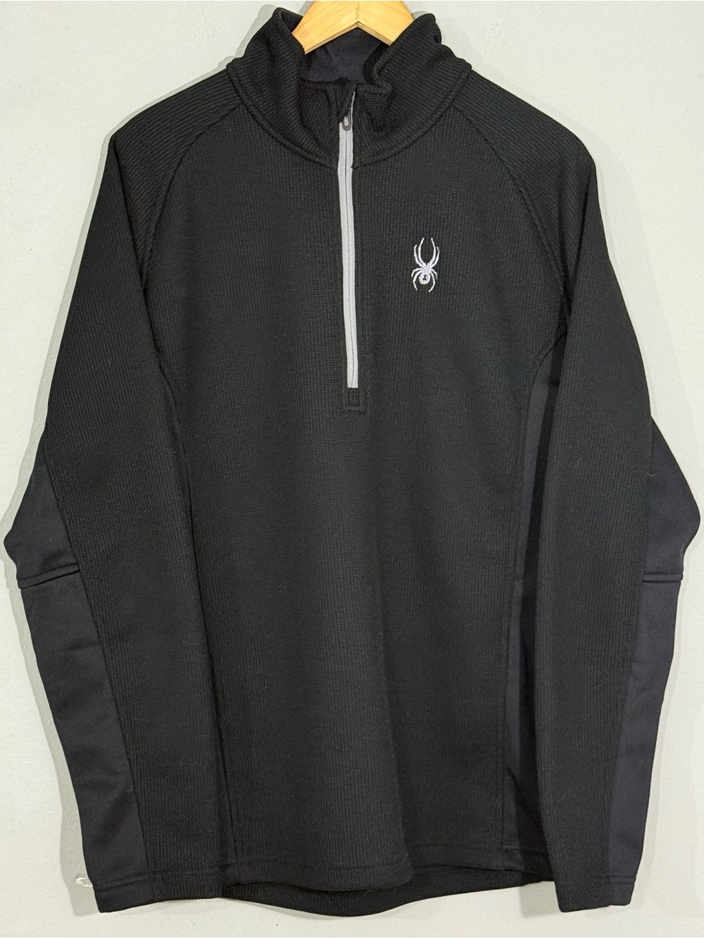 Spyder Outbound Midweight Core Half Zip Men’s XL Black Gray Pullover Like NWOT